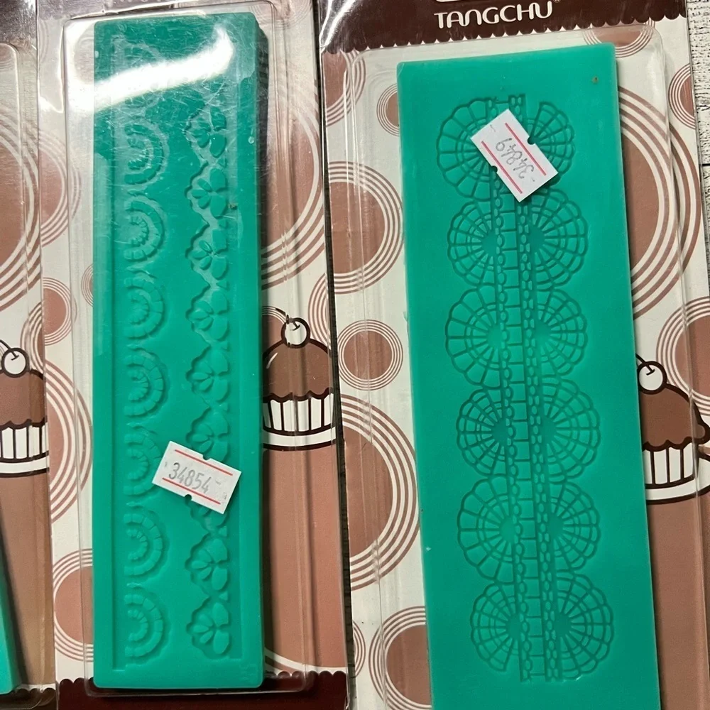 Tangchu Green Silicone Lace Gumpaste Mat Mold Set
